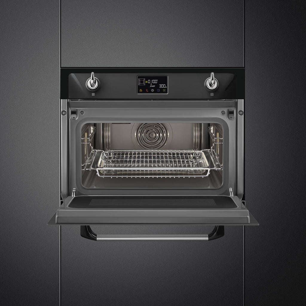 Victoria 45cm Compact Built-In Oven & Micro combi Microwave, Black