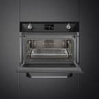 Victoria 45cm Compact Built-In Oven & Micro combi Microwave, Black