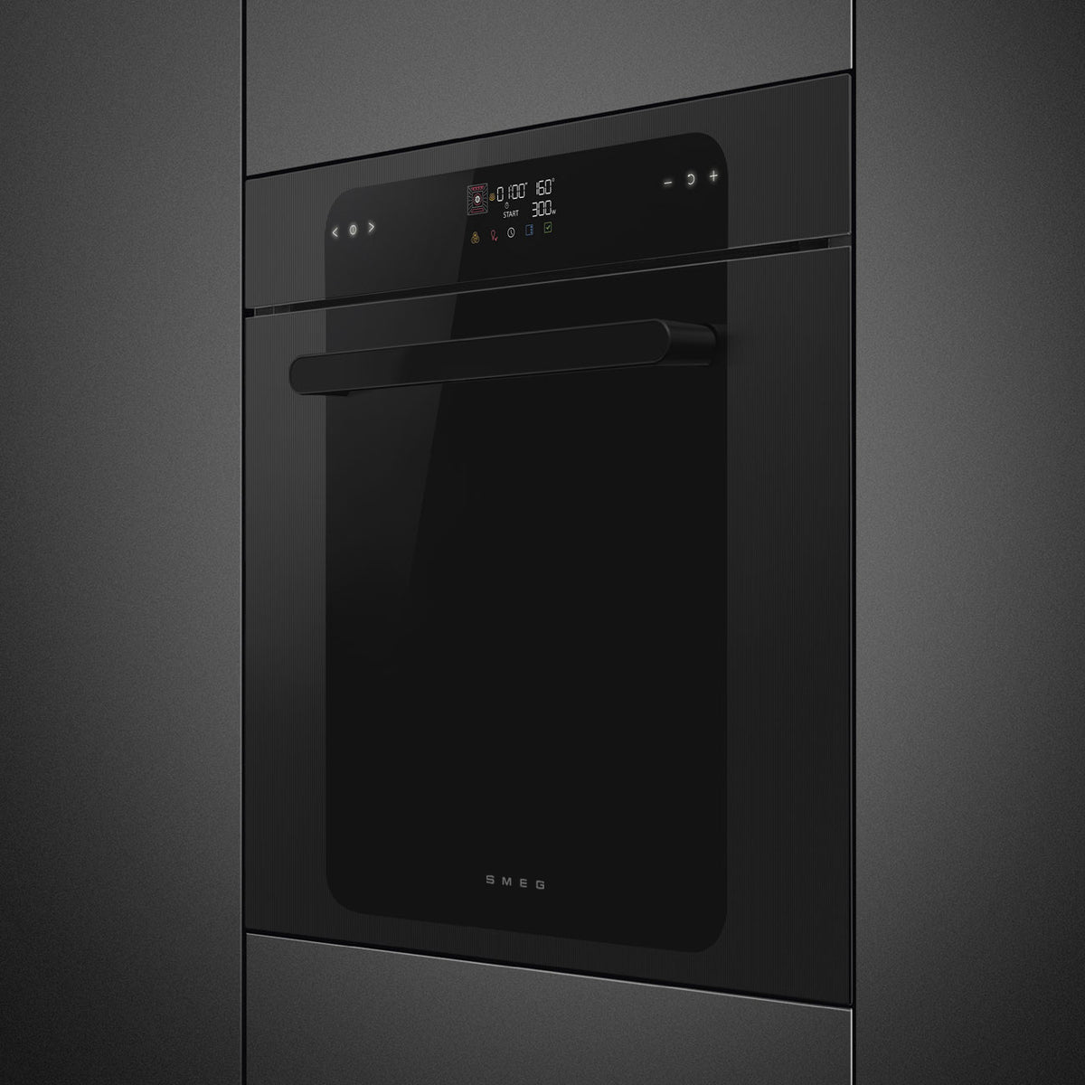Musa 60cm Built-In Traditional pyro Single Oven, Black