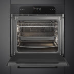 Musa 60cm Built-In Traditional pyro Single Oven, Black