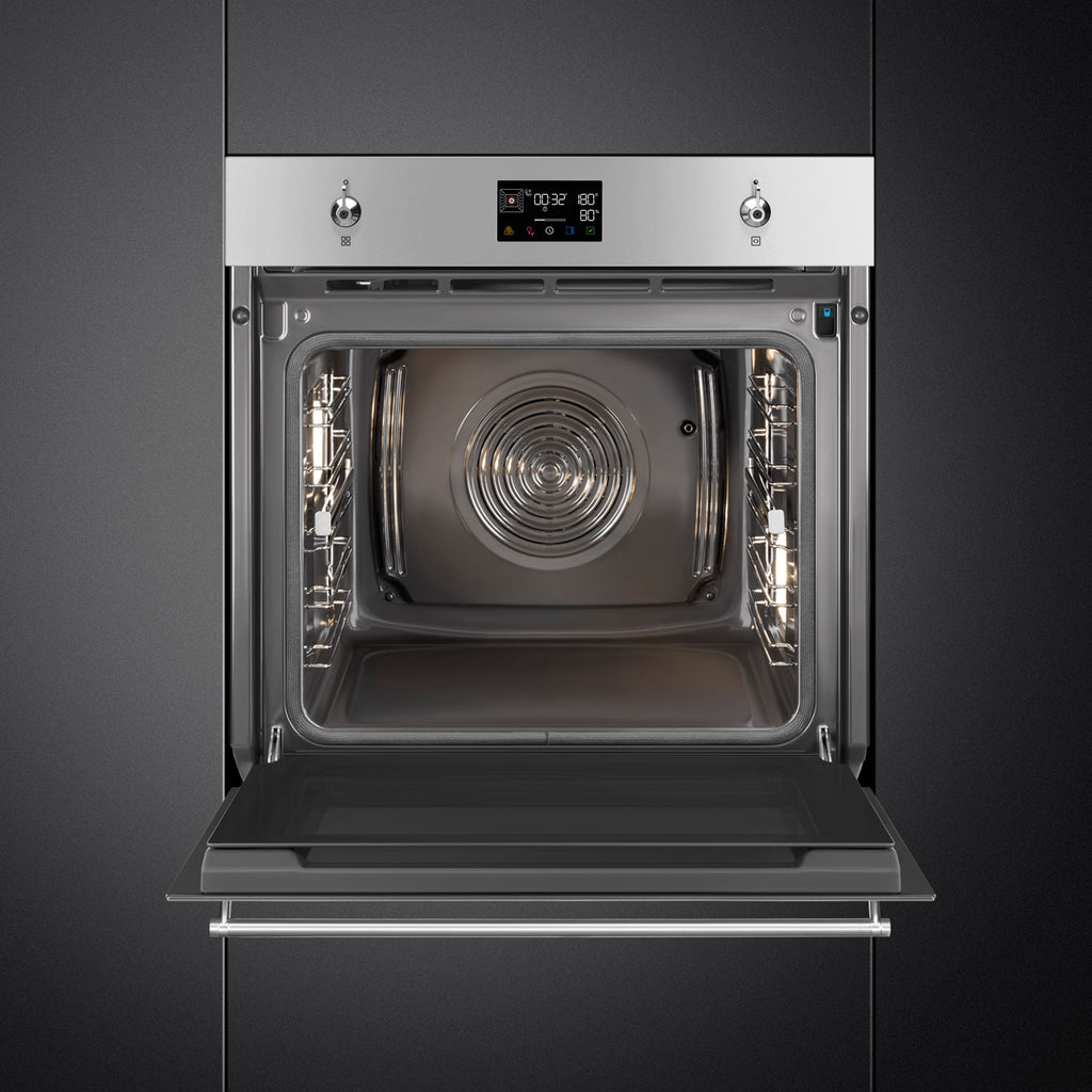 Classic 60cm Built-In SteamOne Single Oven, Stainless steel