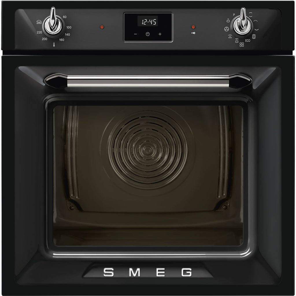 Victoria 60cm Built-In Traditional pyro Single Oven, Black
