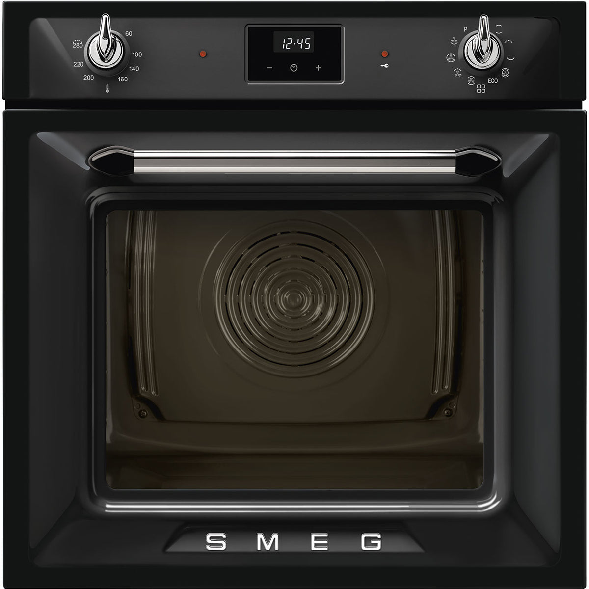 Victoria 60cm Built-In Traditional pyro Single Oven, Black
