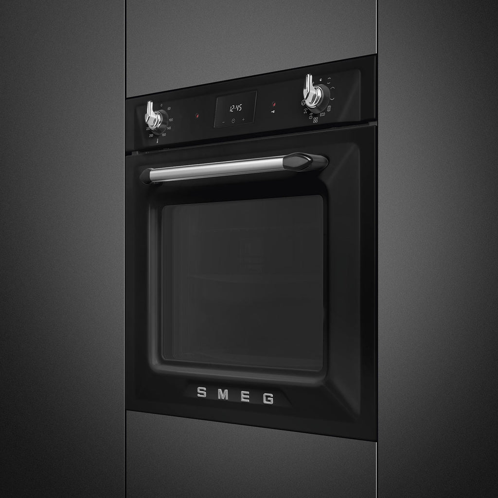 Victoria 60cm Built-In Traditional pyro Single Oven, Black