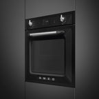 Victoria 60cm Built-In Traditional pyro Single Oven, Black