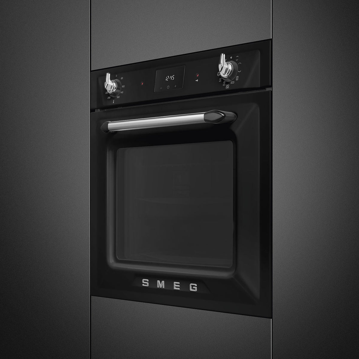 Victoria 60cm Built-In Traditional pyro Single Oven, Black