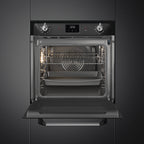 Victoria 60cm Built-In Traditional pyro Single Oven, Black