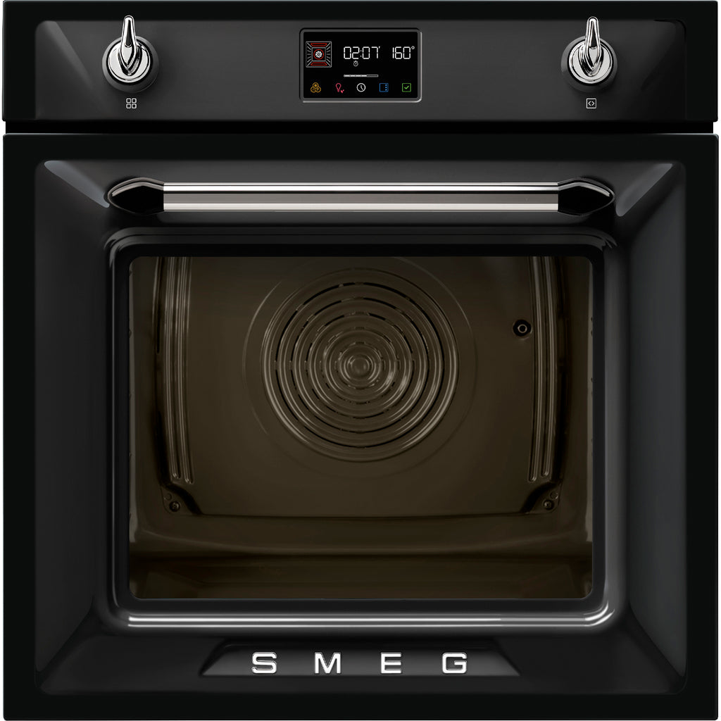 Victoria 60cm Built-In SteamOne Single Oven, Black