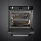 Victoria 60cm Built-In SteamOne Single Oven, Black