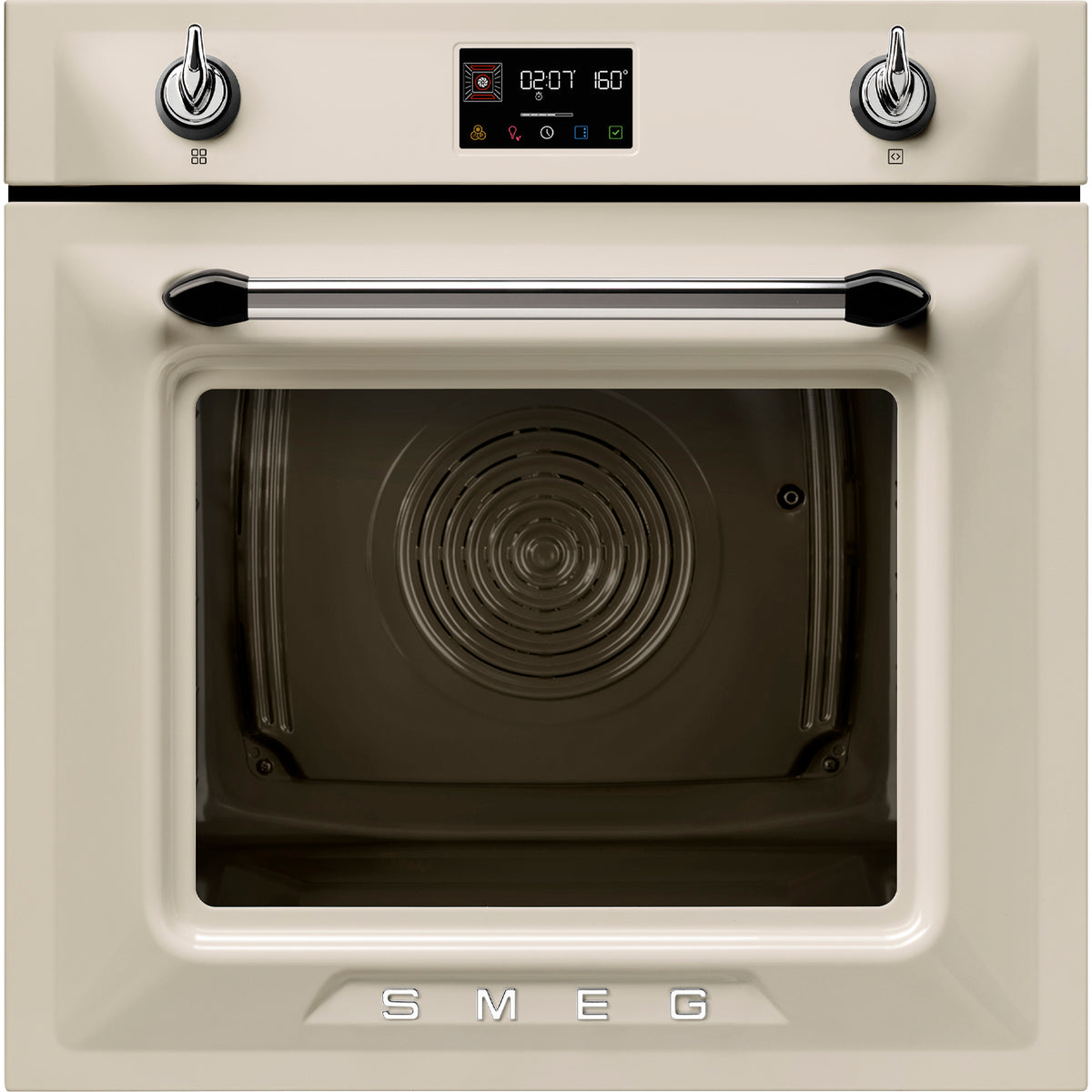 Victoria 60cm Built-In SteamOne Single Oven, Cream