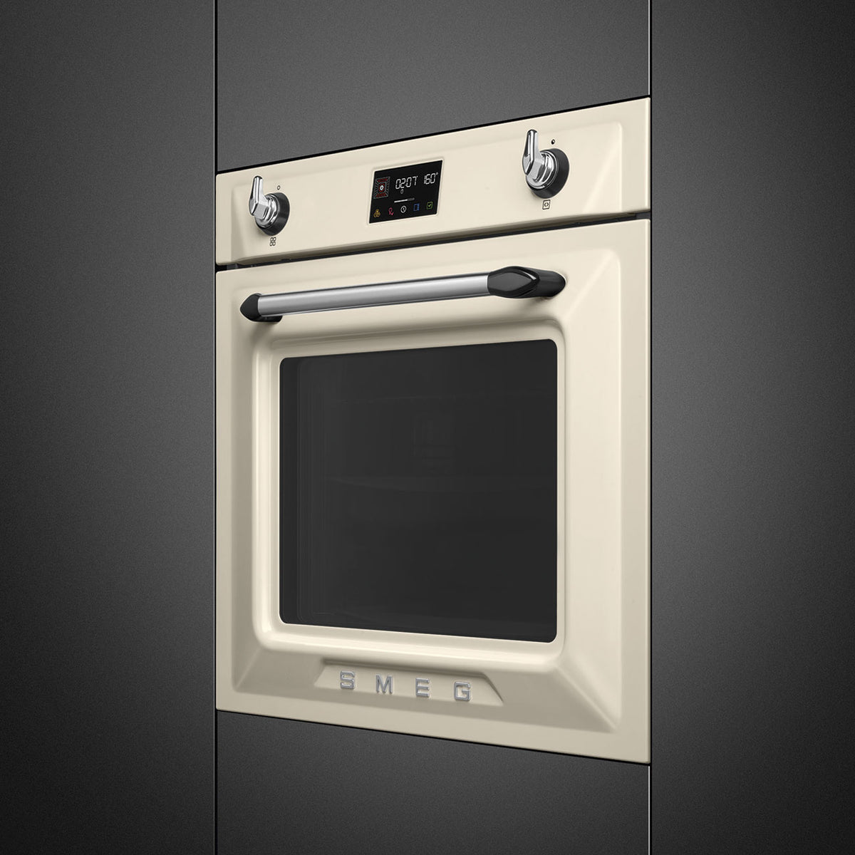 Victoria 60cm Built-In SteamOne Single Oven, Cream