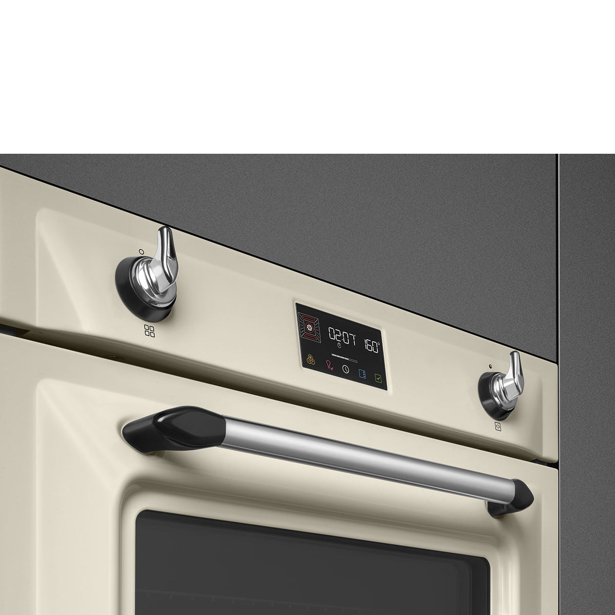 Victoria 60cm Built-In SteamOne Single Oven, Cream