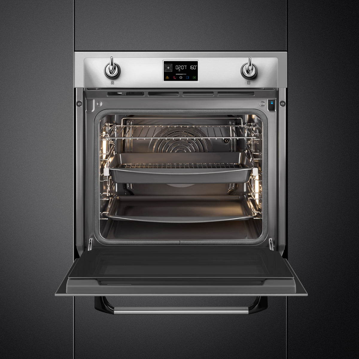 Victoria 60cm Built-In SteamOne Single Oven, Stainless steel