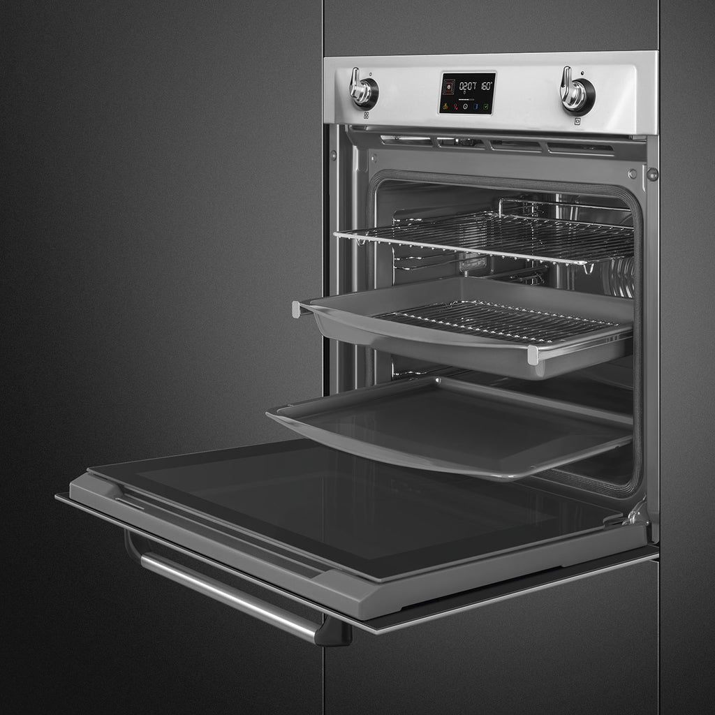 Victoria 60cm Built-In SteamOne Single Oven, Stainless steel