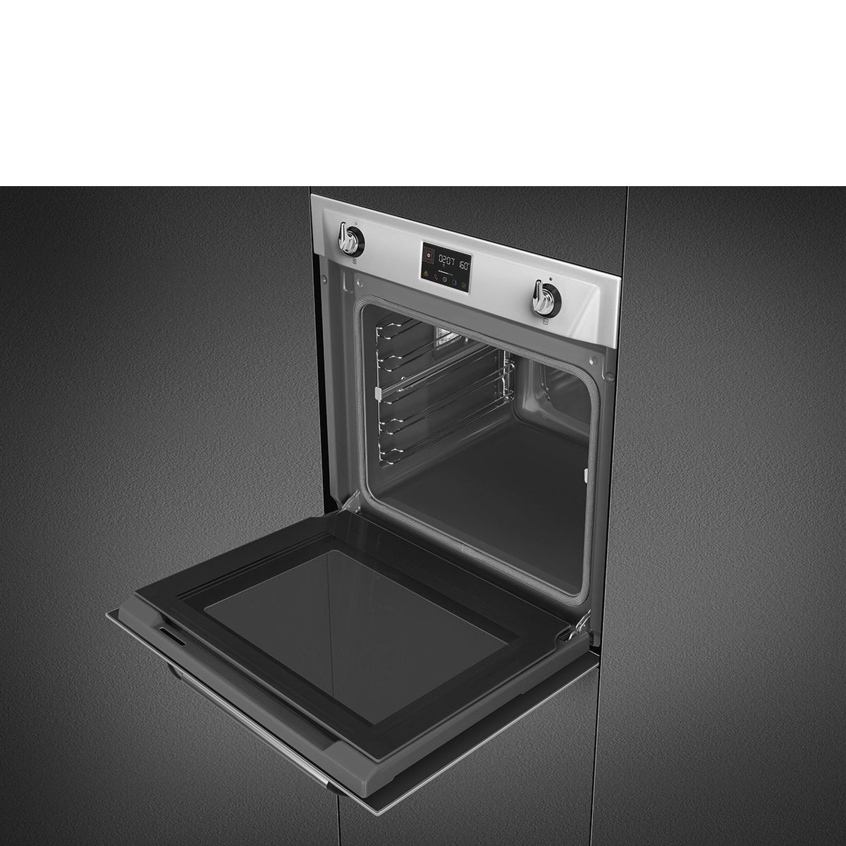 Victoria 60cm Built-In SteamOne Single Oven, Stainless steel