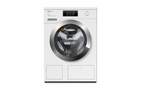 Miele WTR860 WPM Freestanding Washer Dryer in Lotus White - Chrome Door – front view