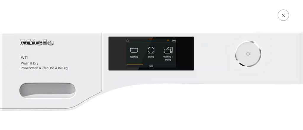 Miele WTR860 WPM Freestanding Washer Dryer in Lotus White - Chrome Door – image 3