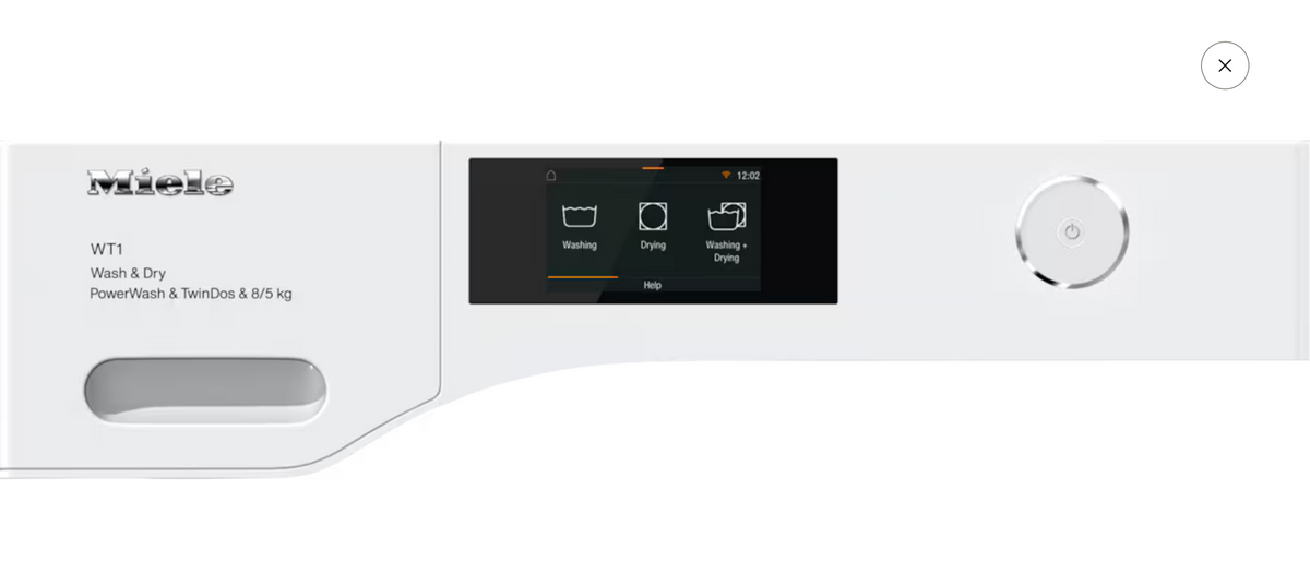 Miele WTR860 WPM Freestanding Washer Dryer in Lotus White - Chrome Door – image 3