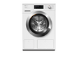 Miele WEJ885 WCS Freestanding Washing Machine in Lotus White - Chrome Door – front view