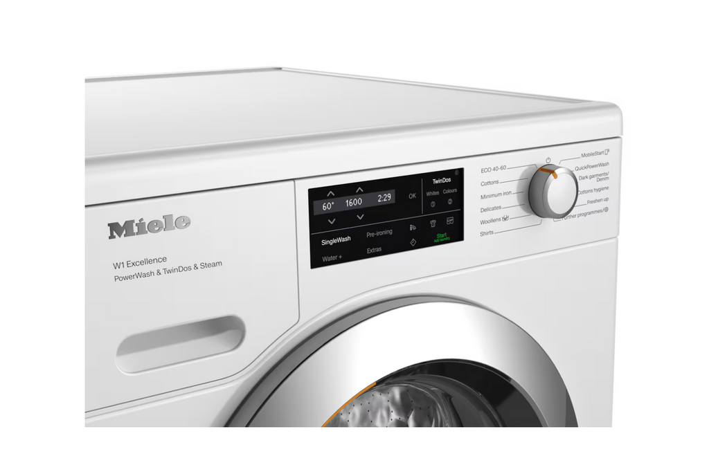 Miele WEJ885 WCS Freestanding Washing Machine in Lotus White - Chrome Door – image 3