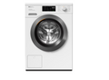 Miele WED385 WCS Freestanding Washing Machine in Lotus White - Graphie Grey Door – front view