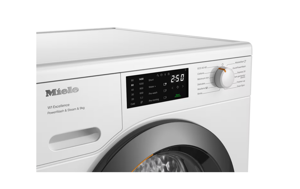 Miele WED385 WCS Freestanding Washing Machine in Lotus White - Graphie Grey Door – image 3