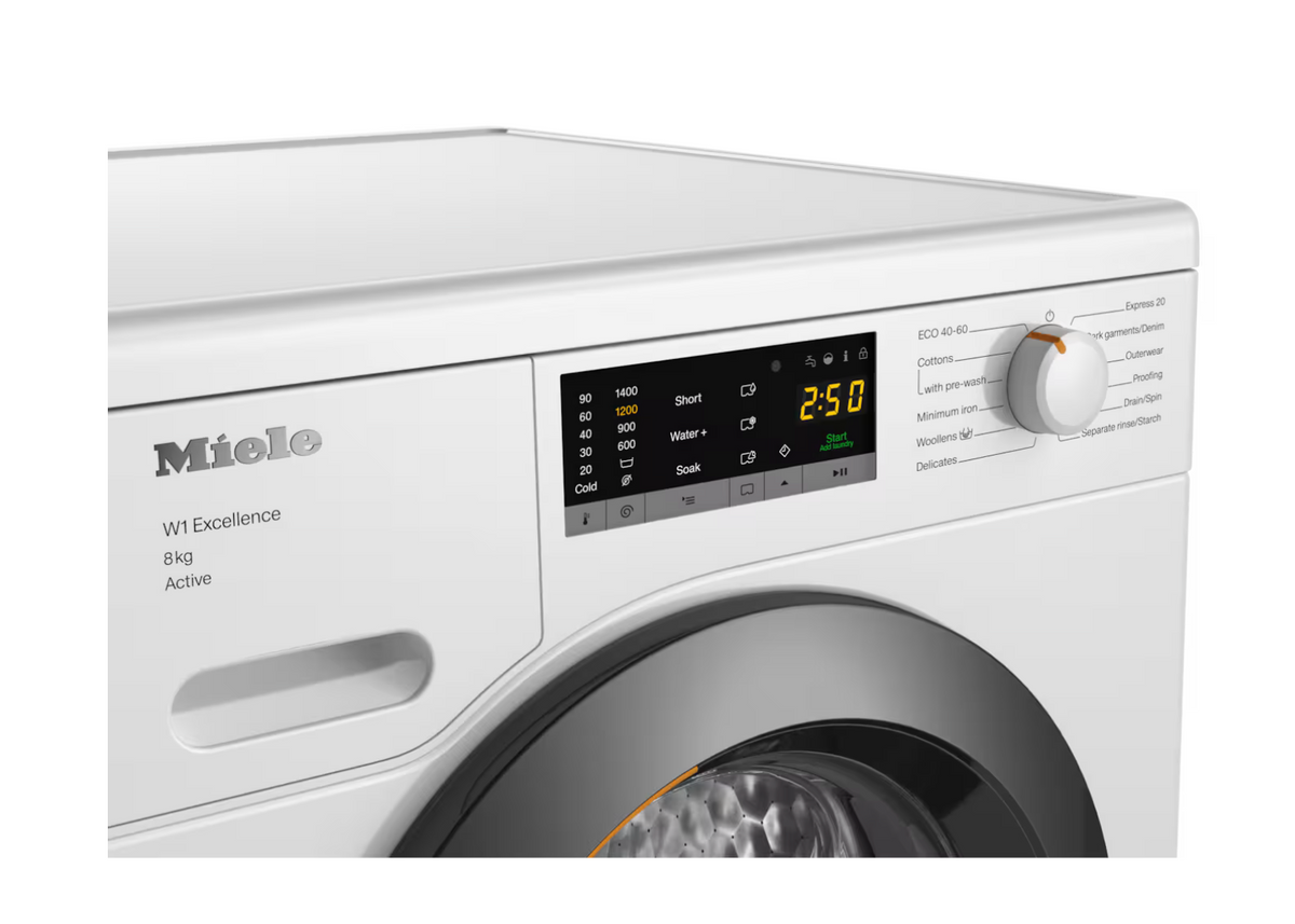 Miele WEA125 WCS Freestanding Washing Machine in Lotus White - Graphie Grey Door – image 3
