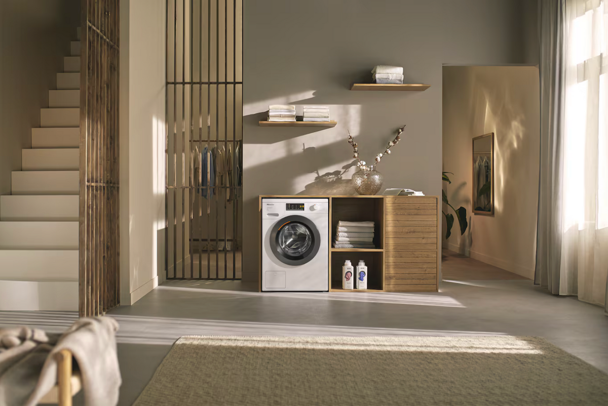 Miele WEA125 WCS Freestanding Washing Machine in Lotus White - Graphie Grey Door – image 4
