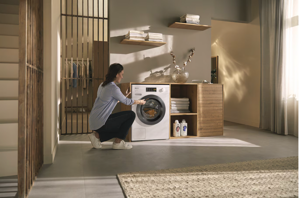 Miele WEA125 WCS Freestanding Washing Machine in Lotus White - Graphie Grey Door – image 5