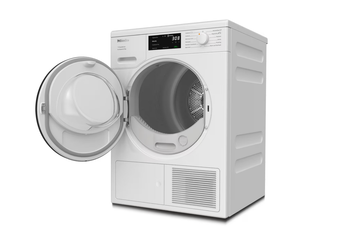 Miele TED645 WP Freestanding Dryer in Lotus White - Graphite Grey Door – image 2