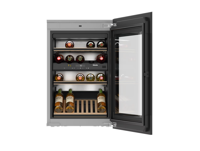 Miele KWT6422 iG-1 Wine Cooler in Obsidian Black – front view