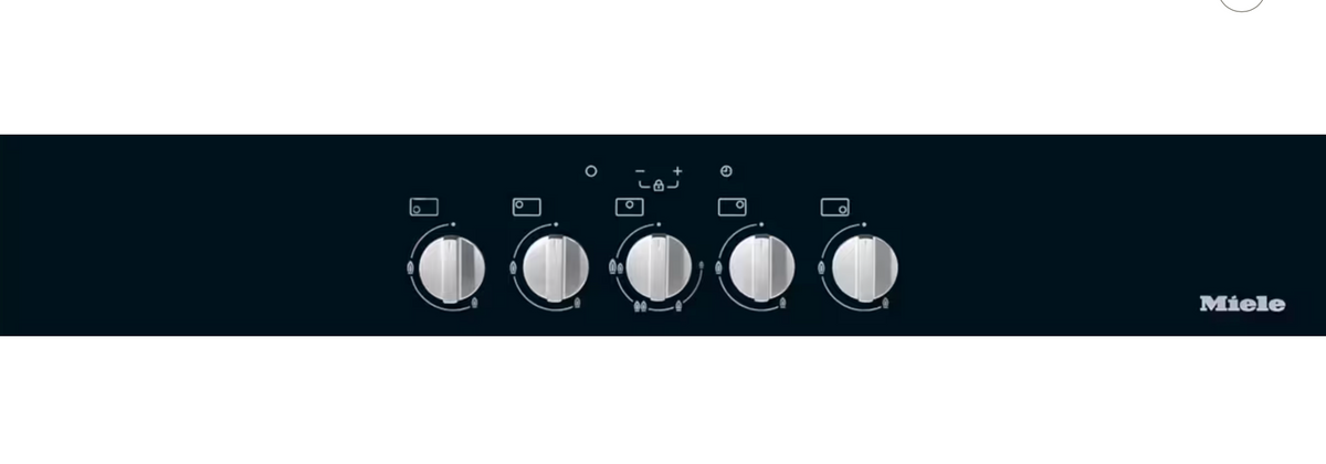 Miele KM3034-1 Gas Hob in Black Glass – image 2