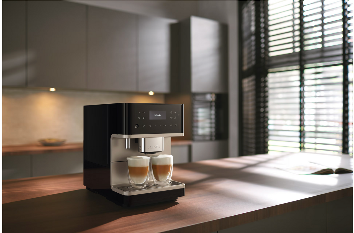 Miele CM6360 Coffee Machine in Obsidian Black Clean Steel Metallic – image 5