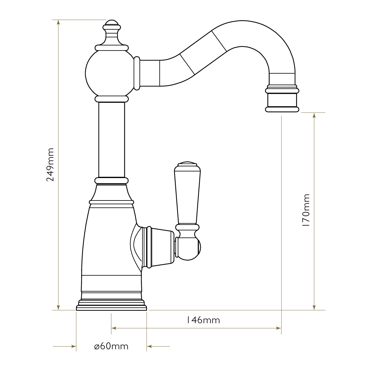 Bidbury & Co StantonSPA Water Filter Tap — Chrome