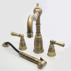Bidbury & Co Stockwell Kitchen Tap with Rinse — Patinated Brass