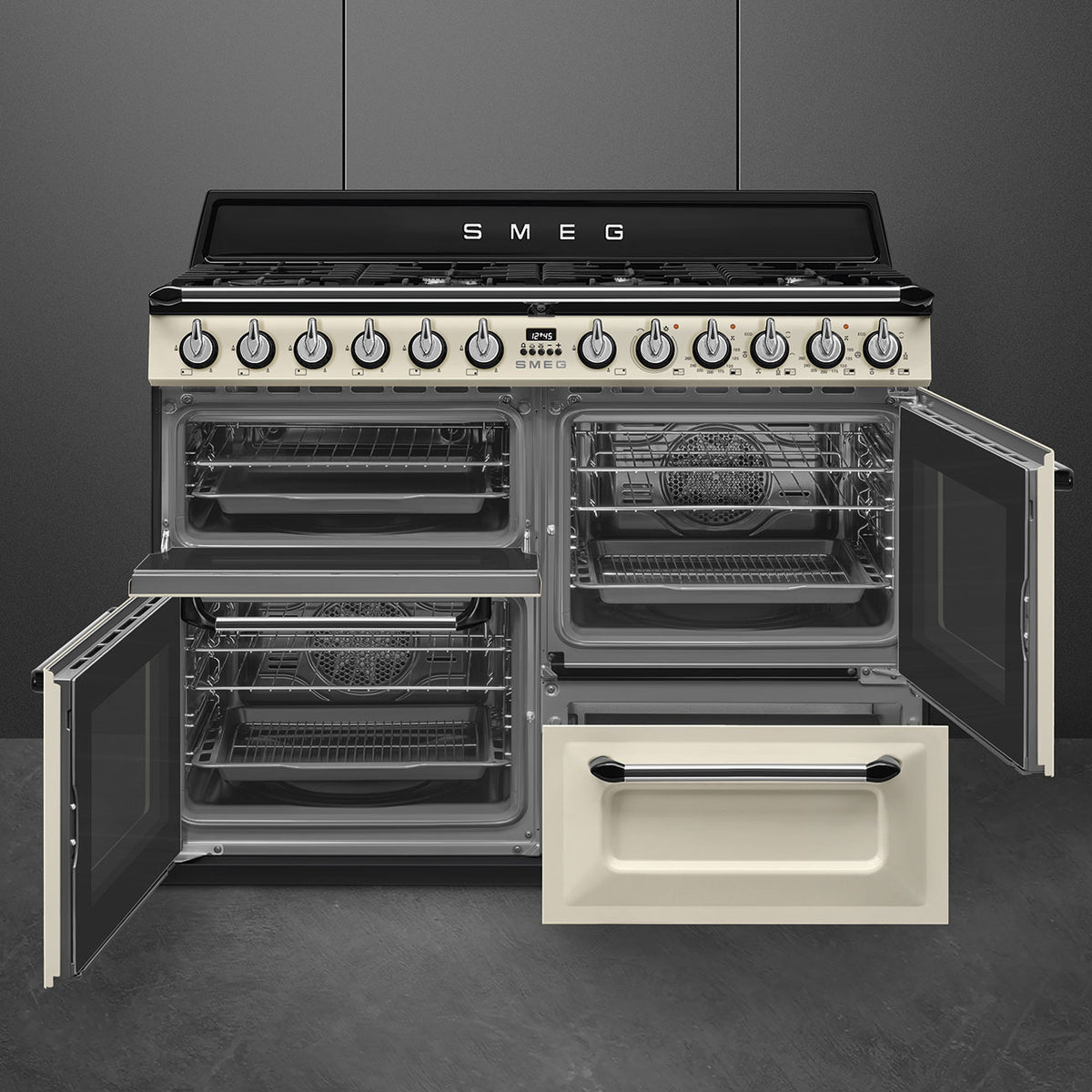 110x60 cm Victoria Dual fuel Cooker with Gas Hob