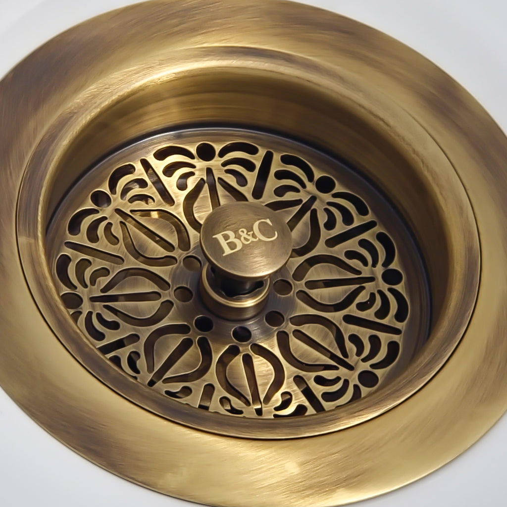 Bidbury & Co 3.5" Traditional Waste — Patinated Brass