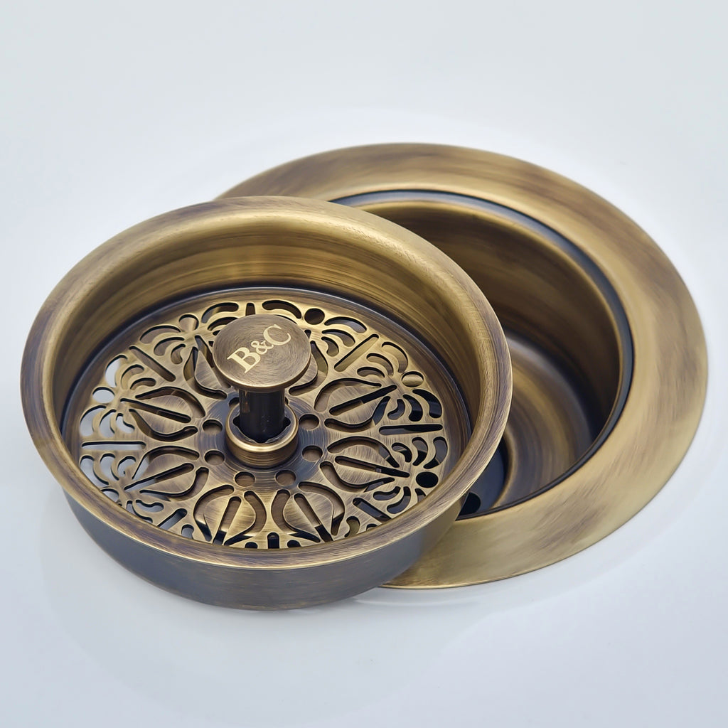 Bidbury & Co 3.5" Traditional Waste — Patinated Brass
