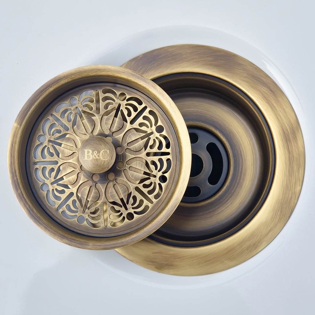 Bidbury & Co 3.5" Traditional Waste — Patinated Brass