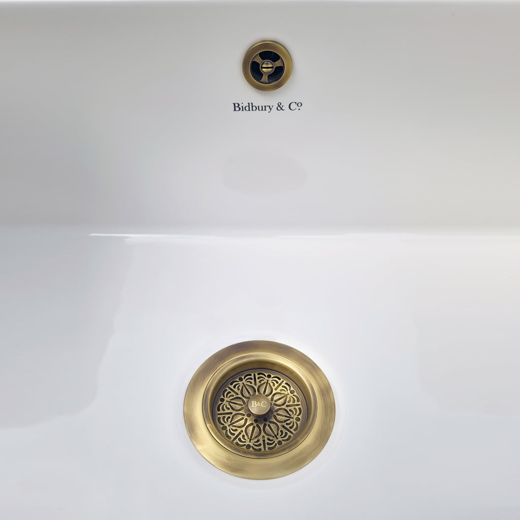 Bidbury & Co 3.5" Traditional Waste — Patinated Brass