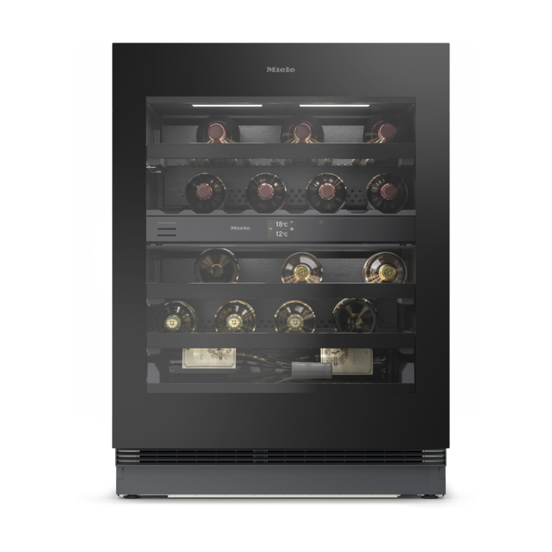 Miele KWTUS7096 E obsw Wine Cooler in Tinted Glass – front view
