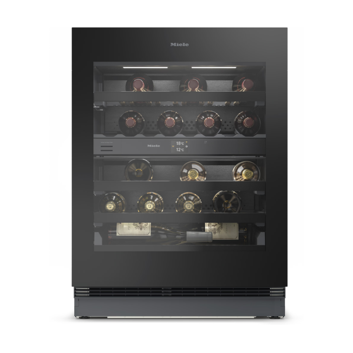 Miele KWTUS7096 E obsw Wine Cooler in Tinted Glass – front view