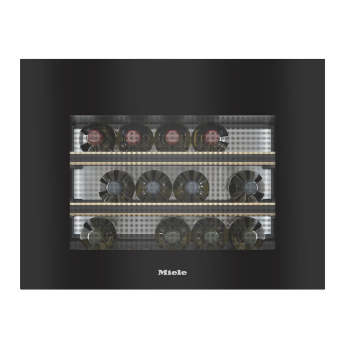 Miele KWT7112 iG obbl Wine Cooler in Obsidian Black – front view