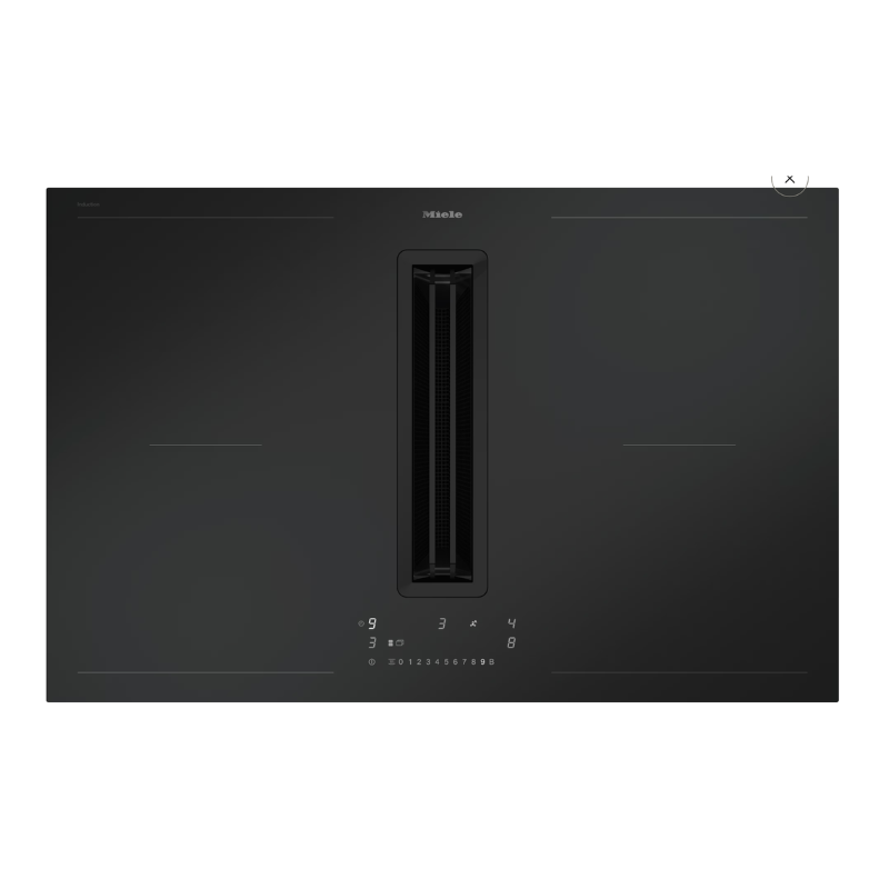 Miele KMDA 7876-1 FL (MattBlack) Extractor Hob in Frameless – front view