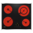 Miele KM 6520 FR Ceramic Hob in Ss Frame – front view