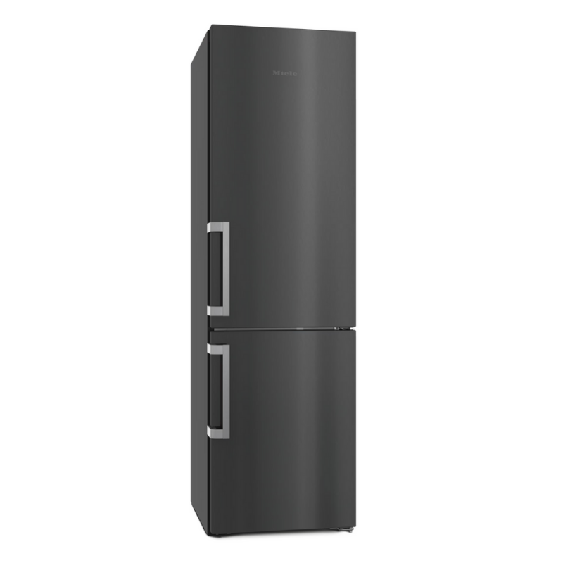 Miele KFN4795 AD bst Fridge Freezer in Black Steel – front view
