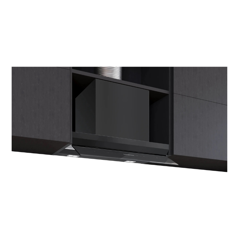 Siemens iQ700 Integrated Design Hood 60 cm clear glass black printed, Matt black LJ68BET60B