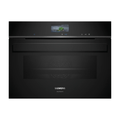 Siemens iQ700 Built-in compact oven with steam function 60 x 45 cm Black CS936GCB1