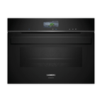Siemens iQ700 Built-in compact oven with steam function 60 x 45 cm Black CS936GCB1