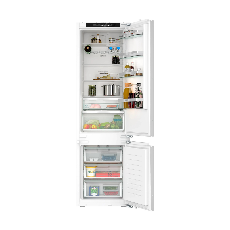 Siemens iQ300 Built-in fridge-freezer with freezer at bottom 193.5 x 55.8 cm flat hinge KI96NVFD0G